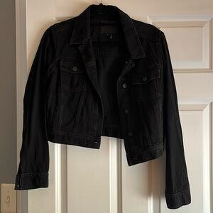 Paige black denim jacket. Size M.